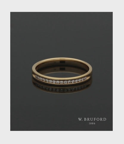 Diamond Half Eternity Ring 0.07ct Round Brilliant Cut in 18ct Rose Gold