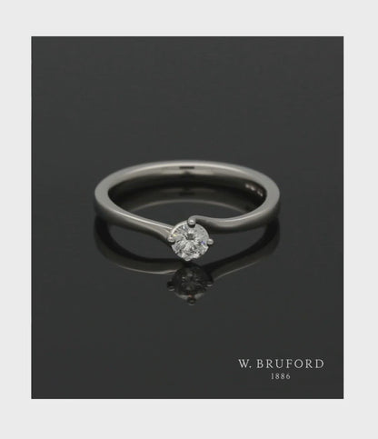 "The Adelaide Collection" Diamond Solitaire Engagement Ring 0.25ct Round Brilliant Cut in Platinum