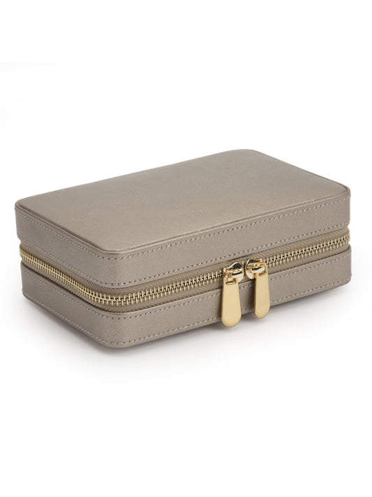 Wolf Palermo Zip Jewellery Case - Pewter 213678