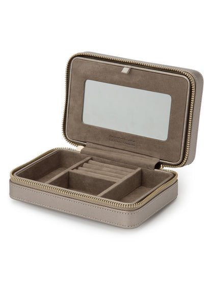 Wolf Palermo Zip Jewellery Case - Pewter 213678
