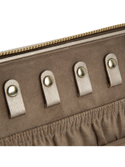 Wolf Palermo Zip Jewellery Case - Pewter 213678