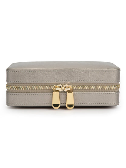 Wolf Palermo Zip Jewellery Case - Pewter 213678