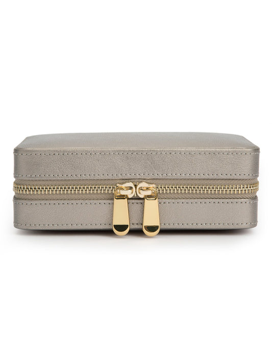 Wolf Palermo Zip Jewellery Case - Pewter 213678