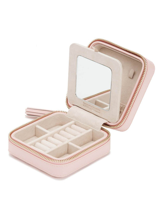Wolf Caroline Jewellery Travel Box in Pink 329915