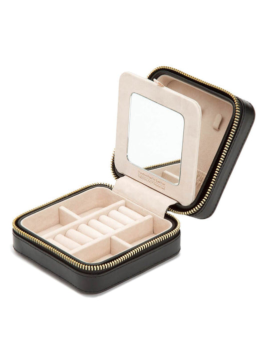 Wolf Caroline Jewellery Travel Box in Black 329971