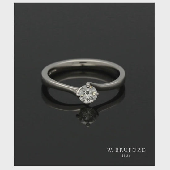 Diamond Solitaire Engagement Ring "The Adelaide Collection" 0.33ct Round Brilliant Cut in Platinum