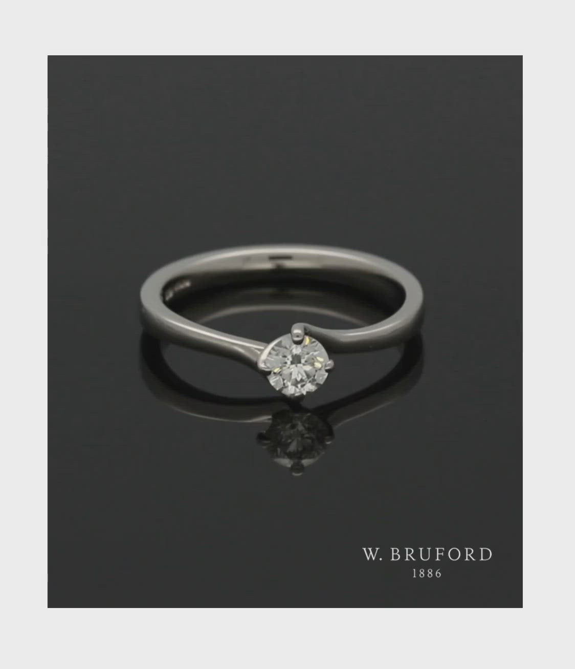 Diamond Solitaire Engagement Ring "The Adelaide Collection" 0.33ct Round Brilliant Cut in Platinum