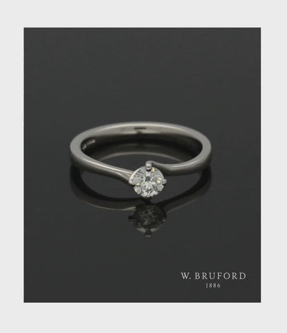 Diamond Solitaire Engagement Ring "The Adelaide Collection" 0.33ct Round Brilliant Cut in Platinum