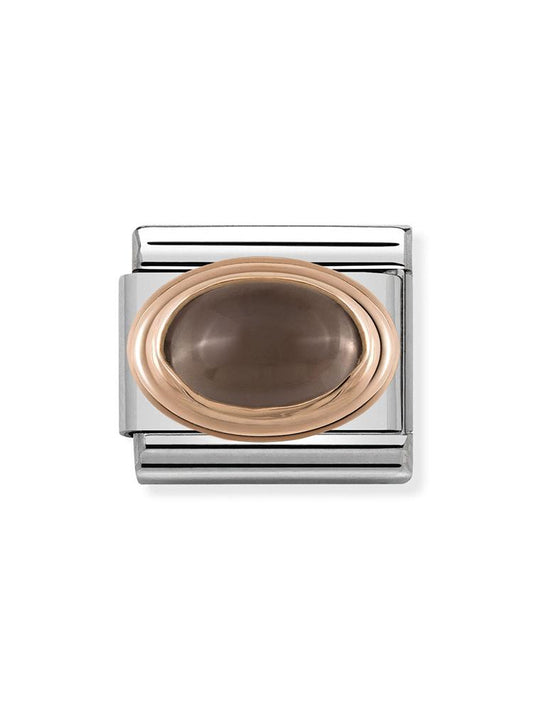 Nomination Classic Smokey Quartz Charm 430501-29 + FREE Starter Bracelet (17 Links)