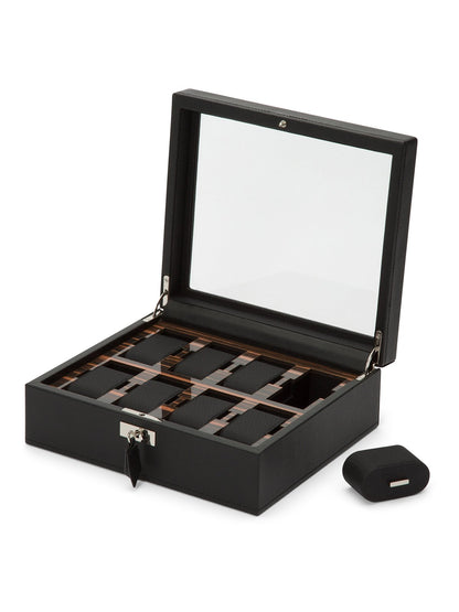 Wolf Roadster 8 Piece Watch Box - Black Ebony 477456