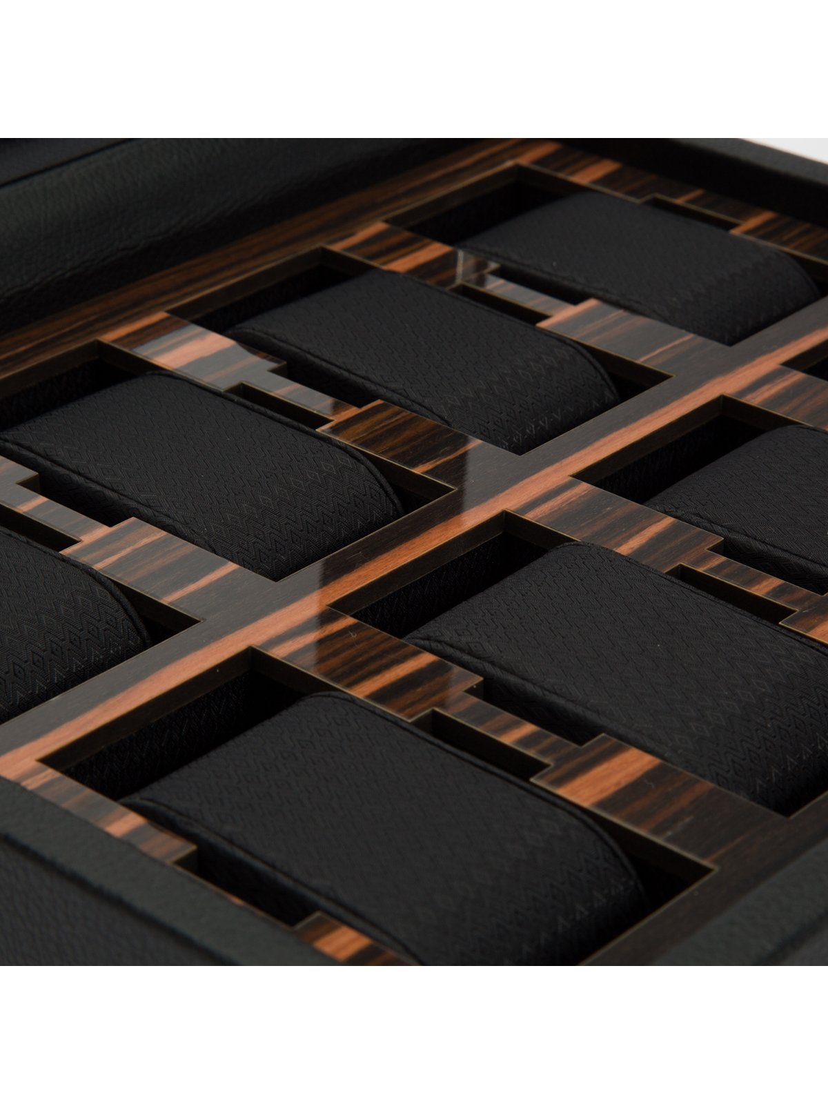 Wolf Roadster 8 Piece Watch Box - Black Ebony 477456