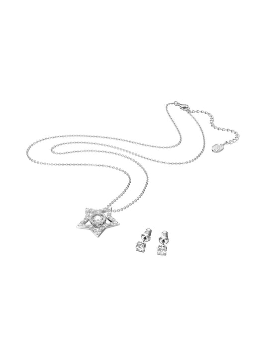 Swarovski Stella White Crystal Necklace & Earrings Set 5622729