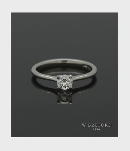 Diamond Solitaire Engagement Ring "The Catherine Collection" Certificated 0.40ct Round Brilliant Cut in Platinum