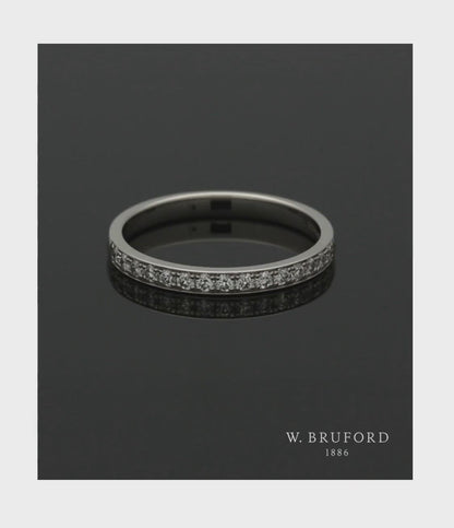 Diamond Half Eternity Ring 0.25ct Round Brilliant Cut in Platinum