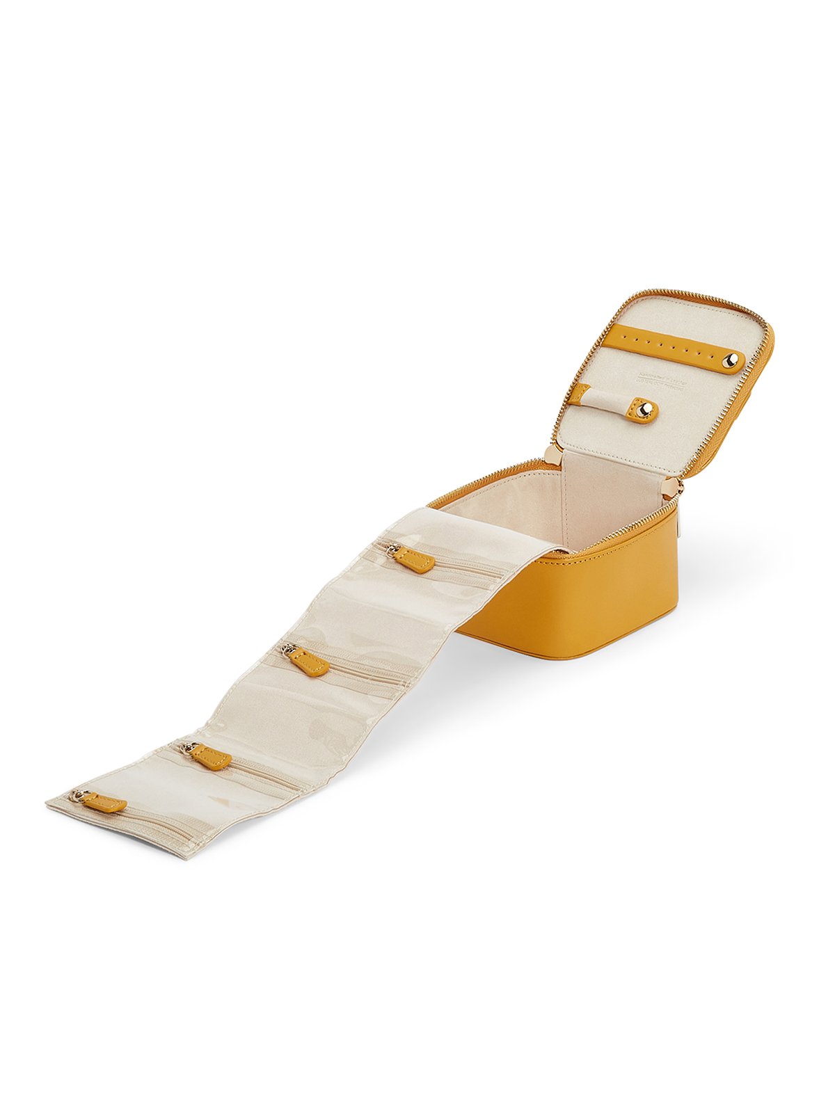 Wolf Maria Zip Jewellery Cube - Mustard 766593