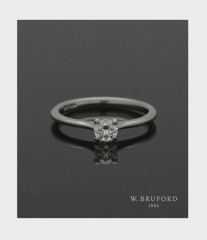 Diamond Solitaire Engagement Ring "The Catherine Collection" 0.33ct Round Brilliant Cut in Platinum