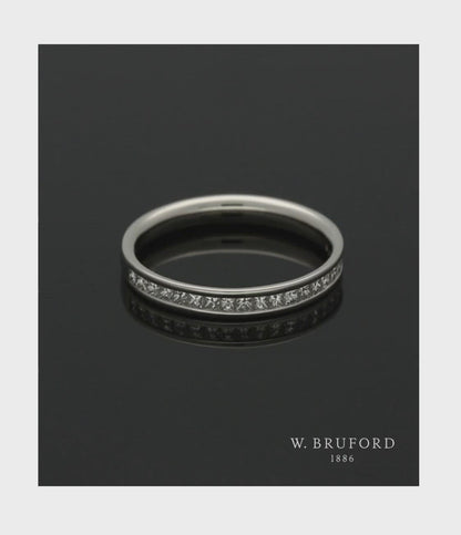 Diamond Half Eternity Ring 0.50ct Princess Cut in Platinum
