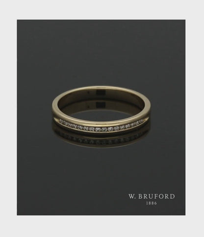 Diamond Half Eternity Ring 0.07ct Round Brilliant Cut in 9ct Yellow Gold