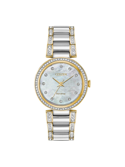 Citizen Eco-Drive Silhouette Crystal Watch 28mm EM0844-58D