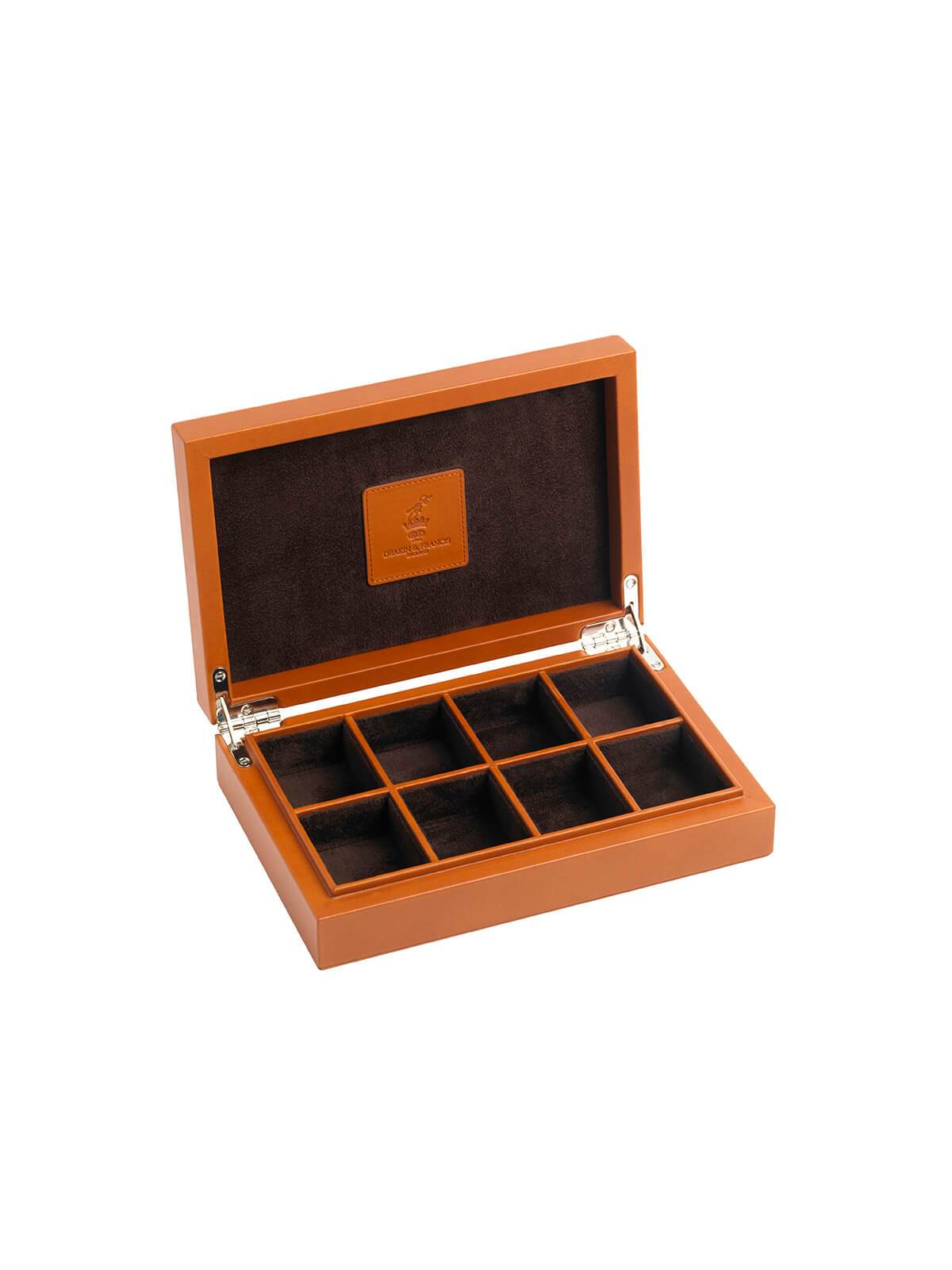 Deakin & Francis Tan Leather Cufflink Box G04120001