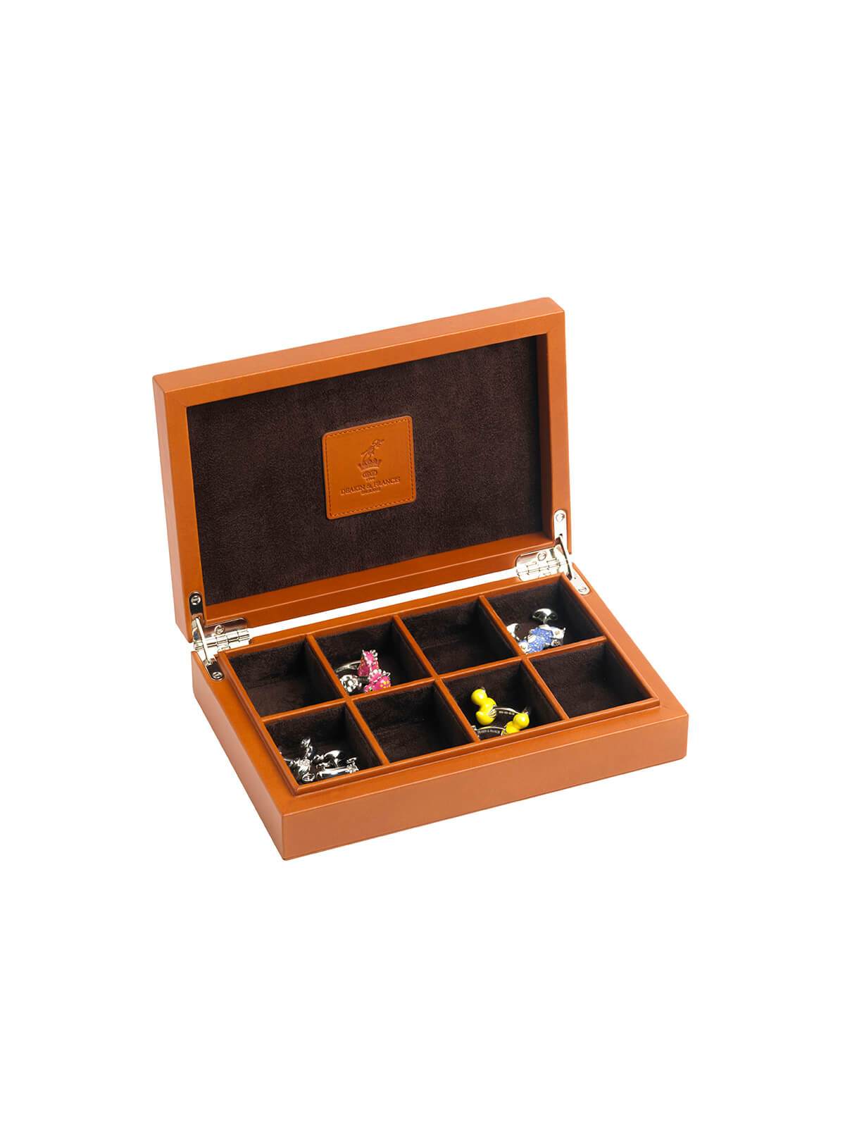 Deakin & Francis Tan Leather Cufflink Box G04120001