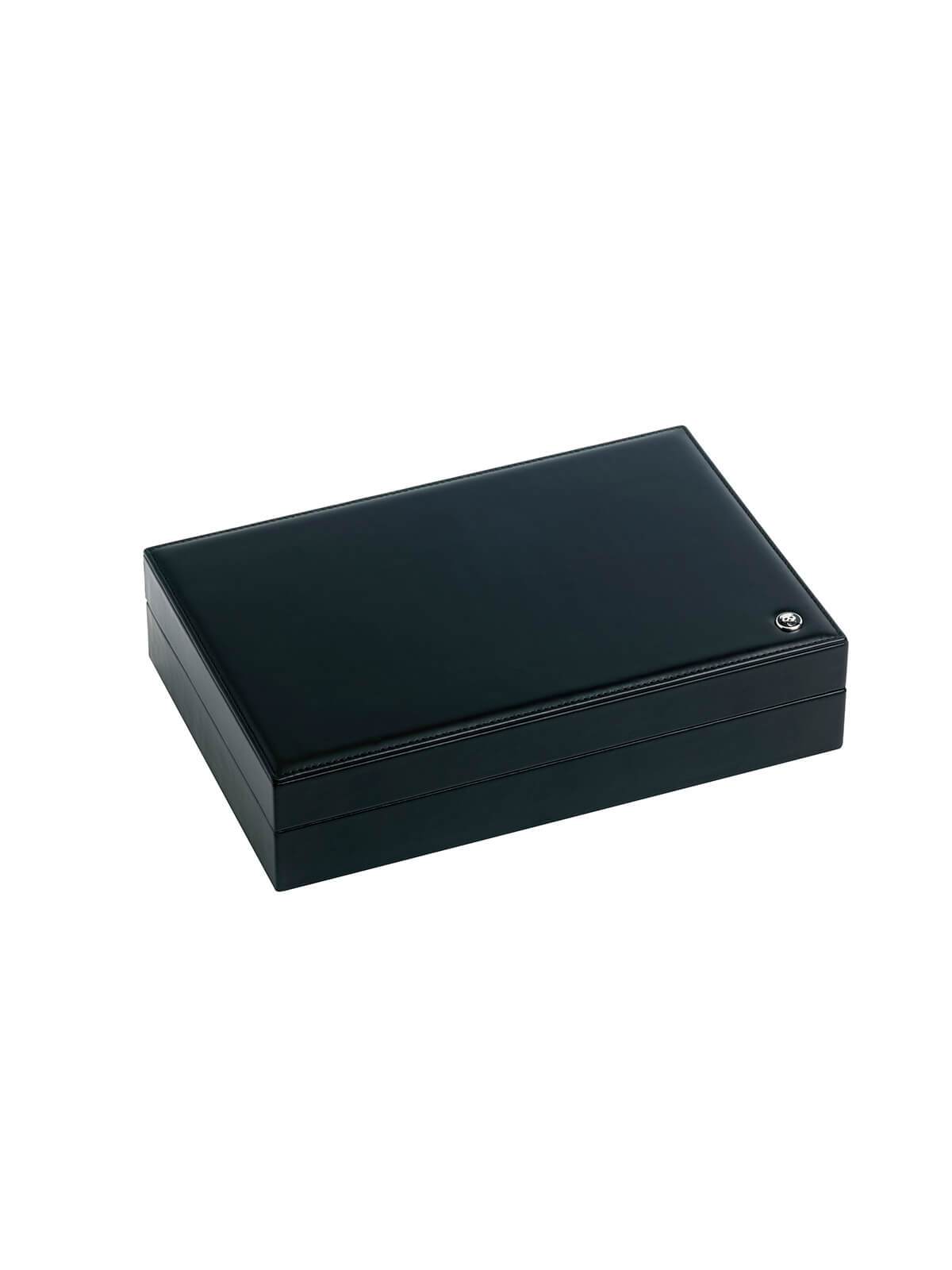 Deakin & Francis Black Leather Cufflink Box G04120002