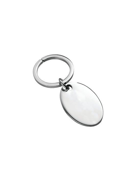 Silver Oval Keyring
