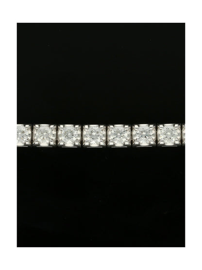 Diamond Line Bracelet 4.00ct Round Brilliant Cut in 18ct White Gold