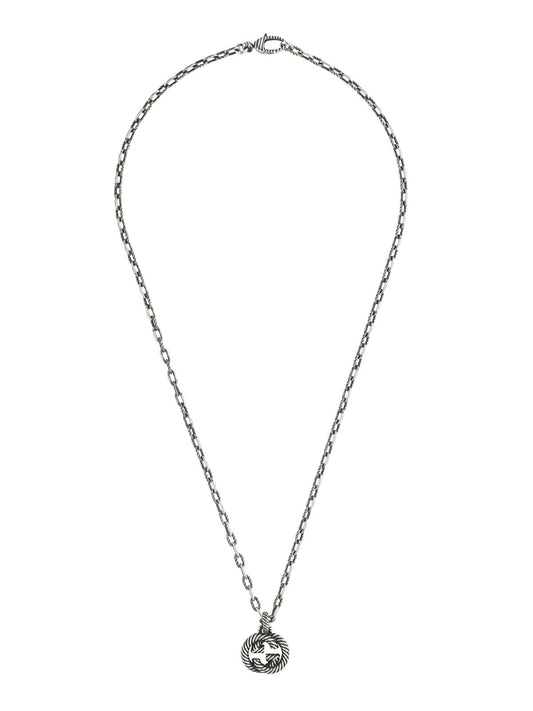 Gucci Interlocking Silver Necklace