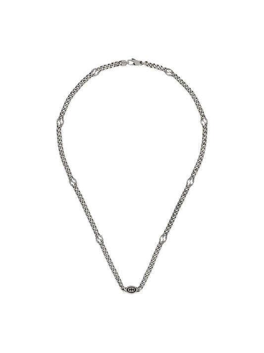 Gucci Interlocking Silver Necklace