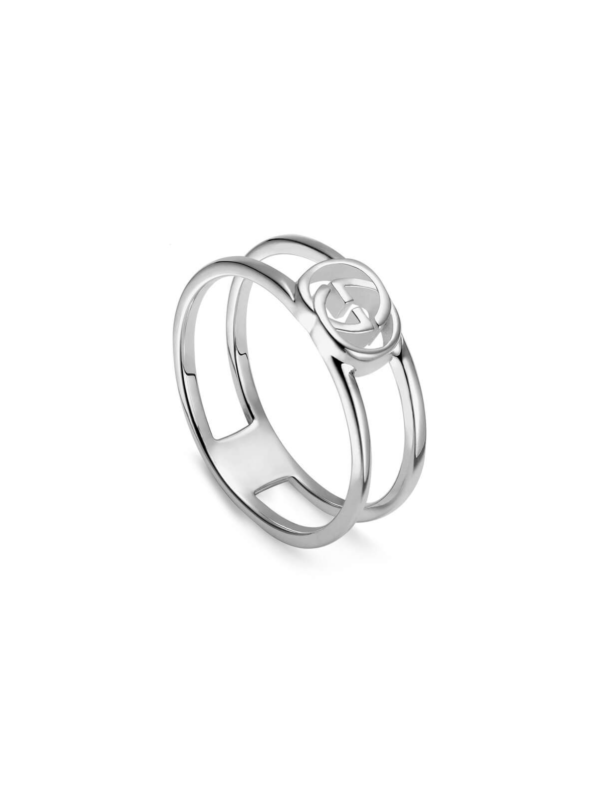 Gucci Interlocking G Ring 6mm in Silver - Size N-O YBC298036001014