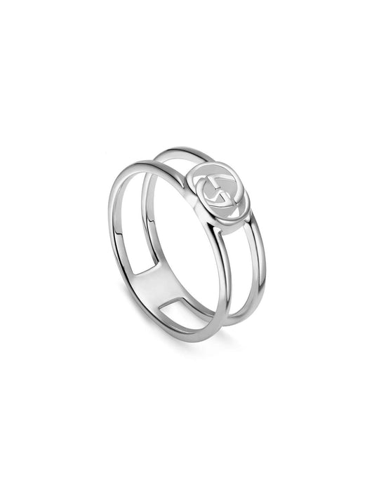 Gucci Interlocking G Ring 6mm in Silver - Size N-O YBC298036001014