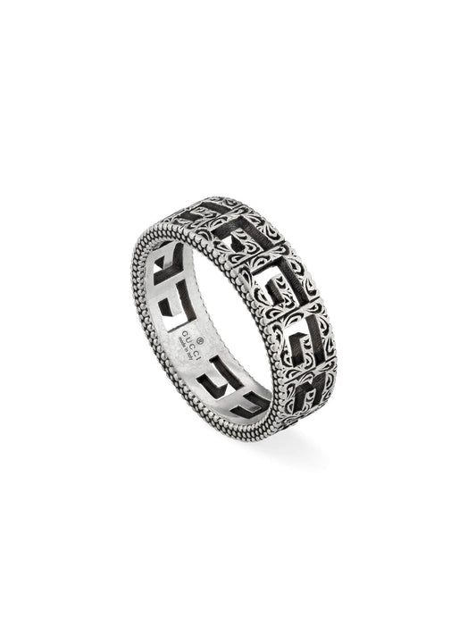 Gucci G-Cube 6mm Silver Ring - Size 16 *Ex-Display*