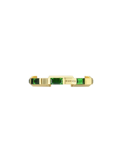 Gucci Link to Love Tourmaline & 18ct Yellow Gold Ring - Size 14 *Ex-Display*