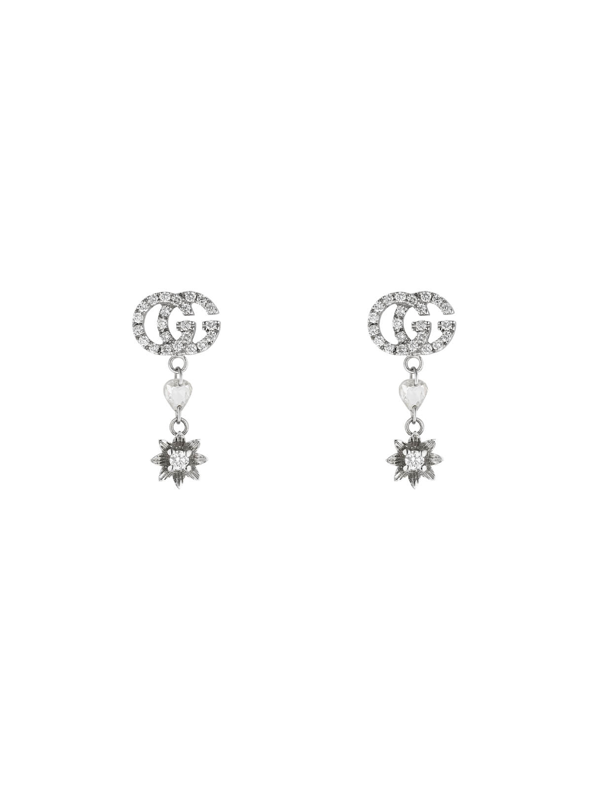 Gucci Flora 18ct White Gold & Diamond Earrings