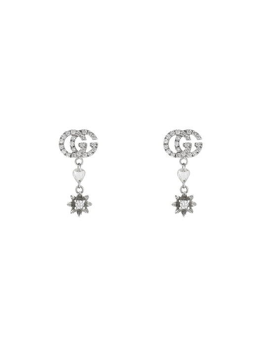 Gucci Flora 18ct White Gold & Diamond Earrings