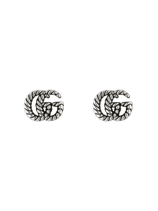 Gucci GG Marmont Silver Stud Earrings