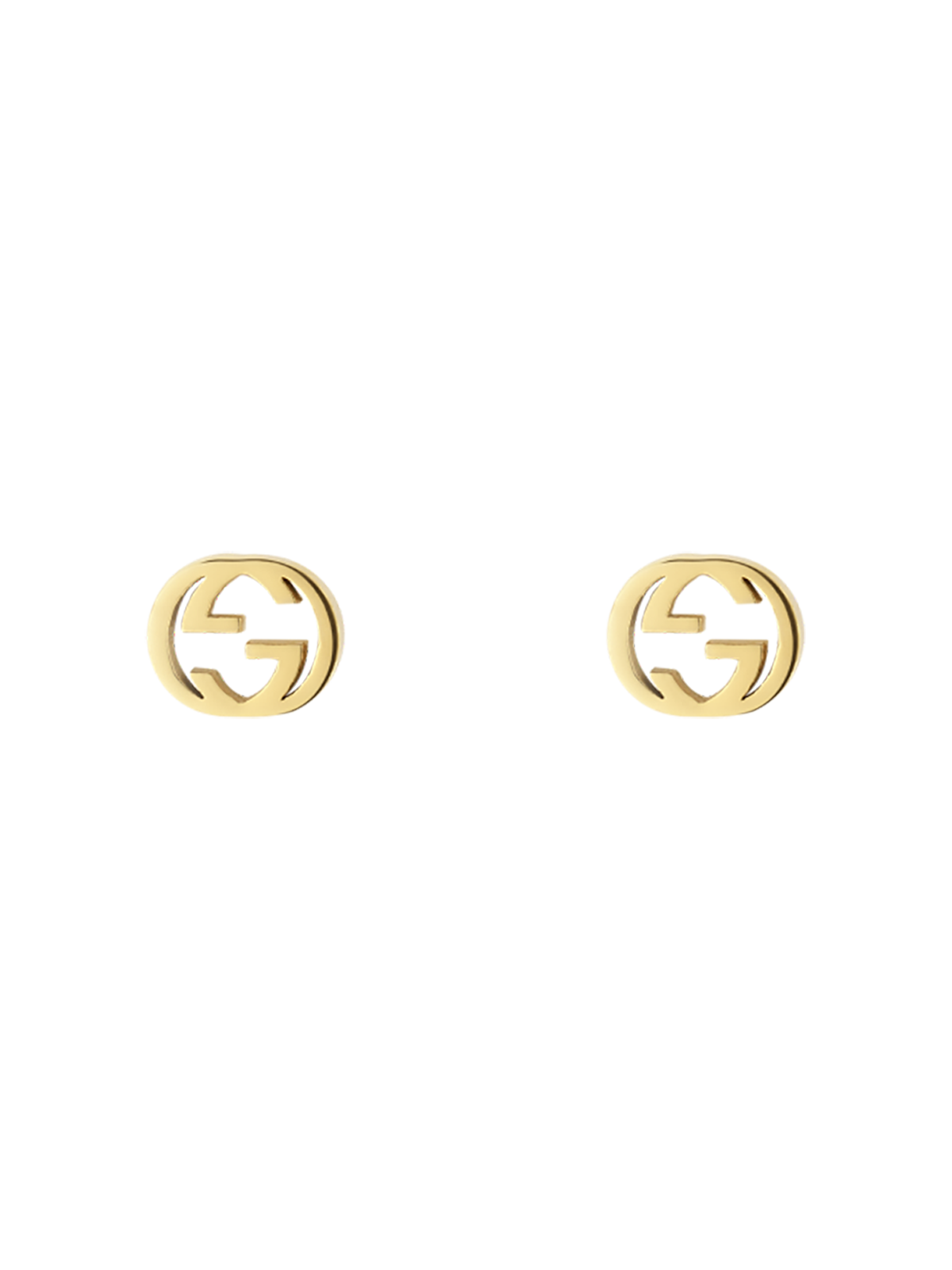 Gucci Interlocking 18ct Yellow Gold Stud Earrings