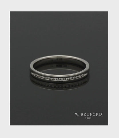 Diamond Half Eternity Ring 0.07ct Round Brilliant Cut in Platinum