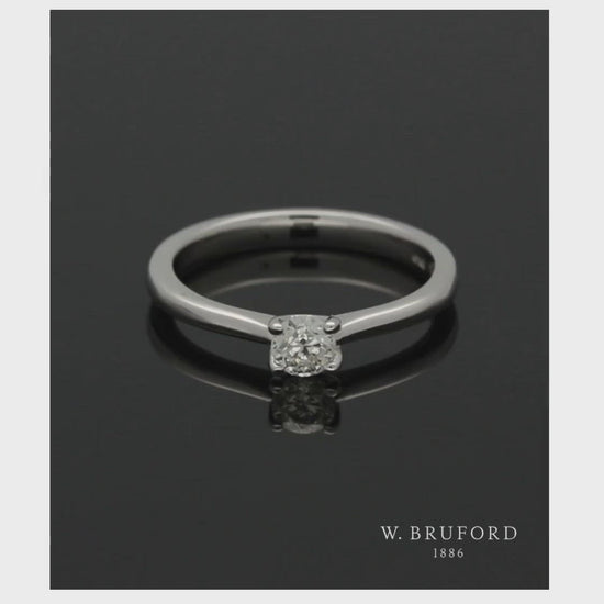 "The Charlotte Collection" Diamond Solitaire Engagement Ring 0.25ct Round Brilliant Cut in 18ct White Gold